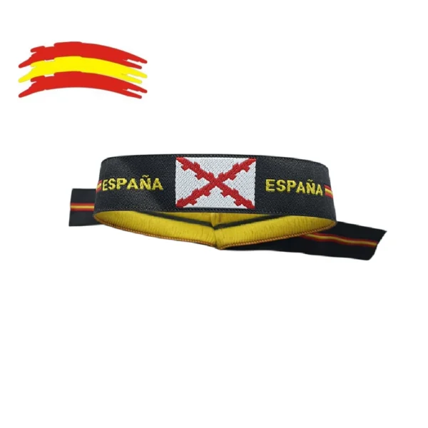 Pulseras Cinta 10 UNIDADES Cruz de Borgoña bordada - Imagen 2