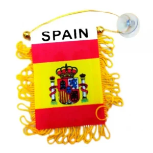 Banderín de España con ventosa de 8x12 cm