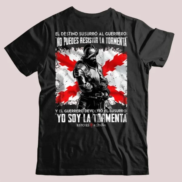 Camiseta bandera cruzada burdeos