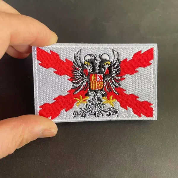 Parches de bandera cruzada Borgoña de España - Imagen 3
