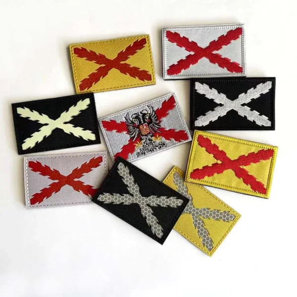 Parches de bandera cruzada Borgoña de España - Imagen 2