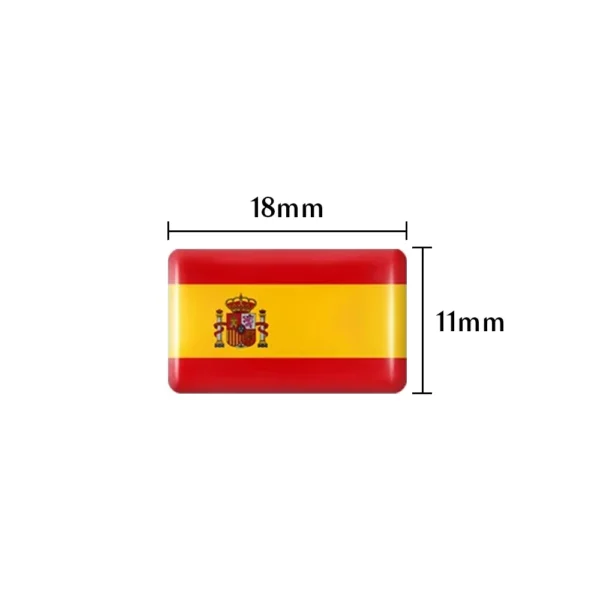 10 Uds. De pegatinas de banderas cruzadas Borgoña o de España - Imagen 2