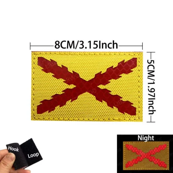 Parches de bandera cruzada Borgoña de España - Imagen 4