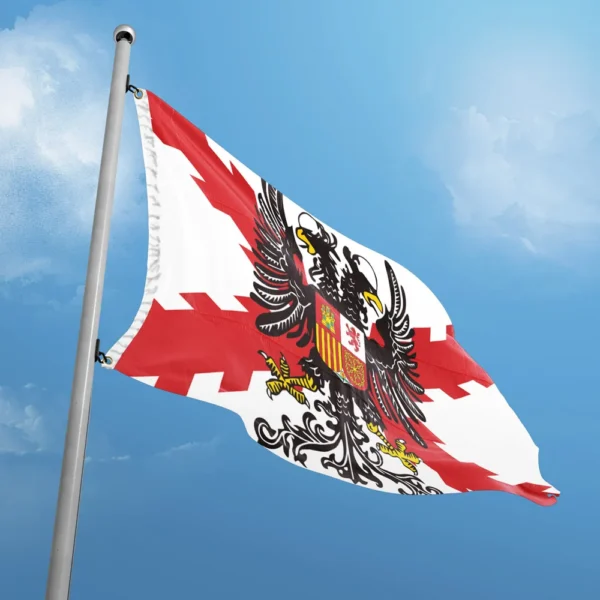 Cruz del imperio español de la bandera Borgoña - Imagen 2