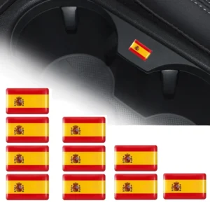 10 Uds. De pegatinas de banderas cruzadas Borgoña o de España